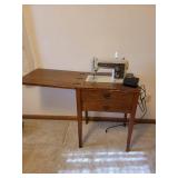 Sears Kenmore Sewing Machine in Cabinet with Accessories