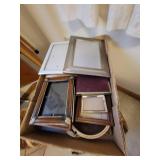 Hall Tree, 2 Canes, TV Tray, Picture Frames, Baskets, Chair, and Shelf