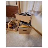 Hall Tree, 2 Canes, TV Tray, Picture Frames, Baskets, Chair, and Shelf