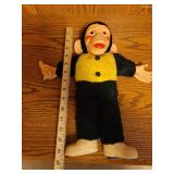 Vintage Mr. Bim Stuffed Monkey with Banana 14" tall