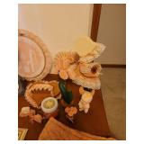 Peach Queen Size Bead spread and Home Decor (Tote Included)