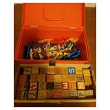 Vintage Wooden Blocks and Farm Toys