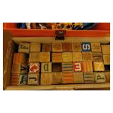 Vintage Wooden Blocks and Farm Toys