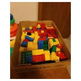 Vintage Fisher Price Blocks, Snap Toys, Top, and Legos