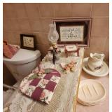 Shower Curtain, Window Curtains, Bathroom Decor, Safety Toilet Riser, and misc.