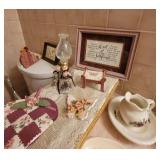 Shower Curtain, Window Curtains, Bathroom Decor, Safety Toilet Riser, and misc.