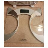 Glass Body Fat Scale and 9" Personal Fan