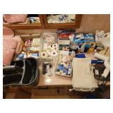 Bathroom Medicine Cabinet Supplies (Bandages, Medications, Q-tips, Hair Dryer, Make-up Mirror)