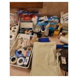 Bathroom Medicine Cabinet Supplies (Bandages, Medications, Q-tips, Hair Dryer, Make-up Mirror)