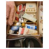 Bathroom Medicine Cabinet Supplies (Bandages, Medications, Q-tips, Hair Dryer, Make-up Mirror)