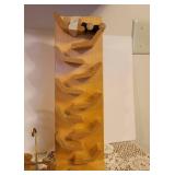 Brass Bell, Oil Lamp, Wood Train