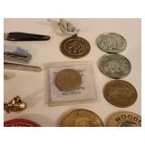 Pins, Coins, Manicure Supplies