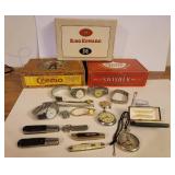 Watches, Knives, Cigar Boxes