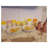 Raffiaware by Thermotemp Cups, Plates, Salt and Pepper Shakers