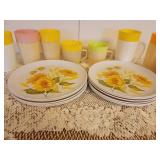 Raffiaware by Thermotemp Cups, Plates, Salt and Pepper Shakers