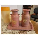 Raffiaware by Thermotemp Cups, Plates, Salt and Pepper Shakers