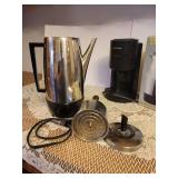 Coffee Percolator, Thermal Server, and 1 Cup at a Time Coffee Maker