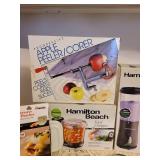 Hamilton Beach Food Chopper, Apple Peeler/Corer, Hamilton Beach Single Blender, Egg Poacher