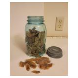 Canning Jar with Salt Crystals from the Great Salt Plains in Oklahoma