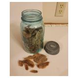 Canning Jar with Salt Crystals from the Great Salt Plains in Oklahoma