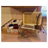 Microwave Cooker, Vintage Tin Tray, Coffee Mugs, Banana Tree, Glass Cutting Board