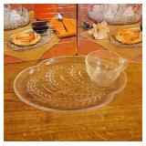 Homestead by Federal Glass Snack Sets 8 Piece Place Setting