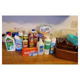 Cleaning Supplies, Laundry Supplies, Air Fresheners, Dish Pan, and Drainer