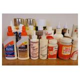 Acrylic Paints, Spray Paints, Tapes, and Glues