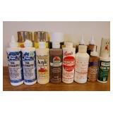Acrylic Paints, Spray Paints, Tapes, and Glues