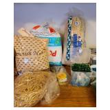 Stuffing, Spanish Moss, Ribbon Supplies, Yarns, and Glass Crafting Beads