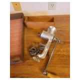 Wooden Kiwi Box, Cheese Box, and Universal Food Grinder