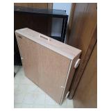 Shelves, Underbed Storage Drawer, and Bucket of Rags