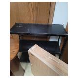 Shelves, Underbed Storage Drawer, and Bucket of Rags