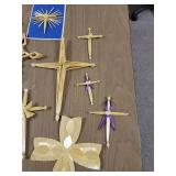 Handmade Wheat Weaving Decor (Crosses)