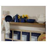 Home Decor (Enamelware, Quilting, Ceramic Pitcher and Bowl, and Doll (Shelf NOT Included)