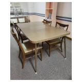 Vintage Table and 6 Chairs (see pics for minor damage to chairs) 5