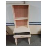 Small Desk with Attached Hutch 24.5 x 18 x 63.5 Located in Basement