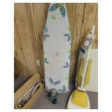 Hoover Vacuum, Ironing Board, and Iron