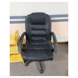 Desk Chair and Shelf 18.5 x 9 x 30 Located in basement