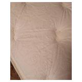 Queen Sized Bed with Headboard, Frame, Clean Pillowtop Mattress, and Box spring, Located in Basement