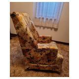 Vintage Swivel Rocking Chair Located in Basement