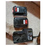 Black & Decker Lithium Battery Operated Weed Eater with 2 Batteries and Charger (works)