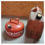 1 Plastic and 1 Metal Gas Cans