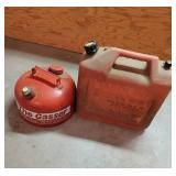 1 Plastic and 1 Metal Gas Cans