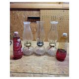 3 Vintage Oil Lamps and Lamp Oil