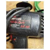 Craftsman 1/2" 3/8HP Drill, Skil Single Speed Drill, and Sander