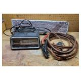 Schumacher Battery Charger, Jumper Cables, and Car Visor