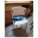 Shower Chair, Beach Towel, and Walking Stick