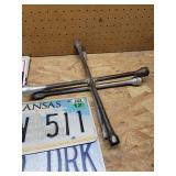 License Plates and 2 Tire Irons