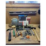 Tools, NIB Socket Set, Hammers, Drill Bits, Sand Papers